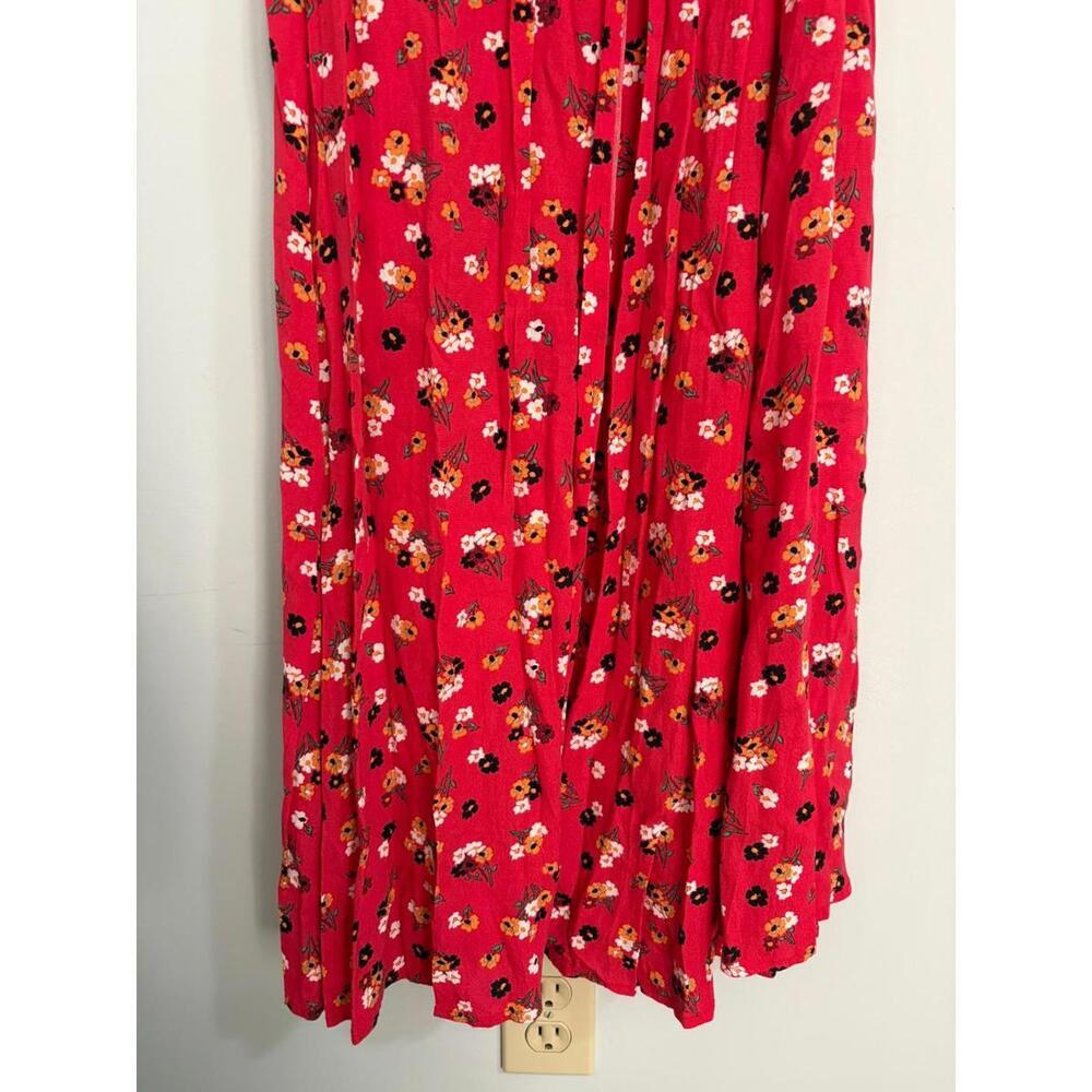 Gap Wrap Dress Small Women Maxi Pink Floral Cap Sleeve Y2K Romantic Fairy - Picture 7 of 9